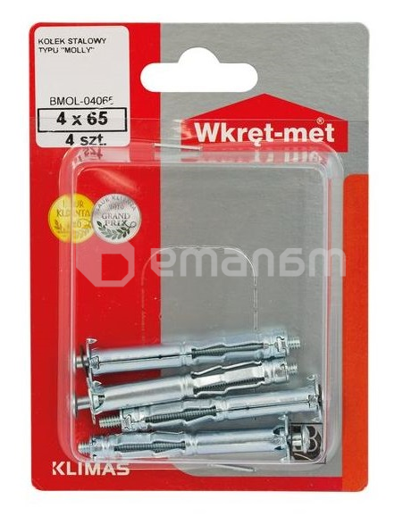 ანკერი Wkret-met Molly BMOL-04065 M4x65 მმ 4 ც