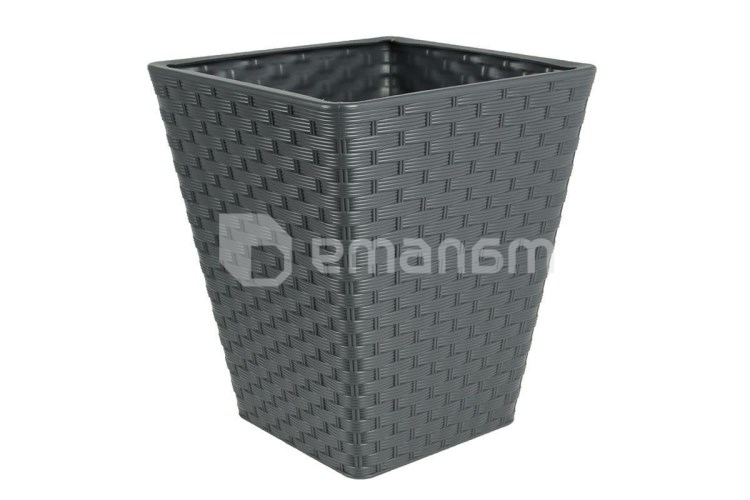 პლასტმასის ქოთანი ყვავილებისთვის FORM PLASTIC Rattana square 3860-014 Ø30 ანტრაციტი