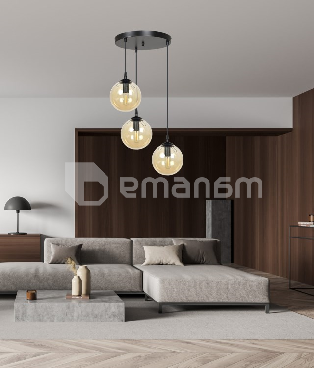 საკიდი EMIBIG Cosmo Premium 3 E14 3x MAX 40W შავი MIODOWY