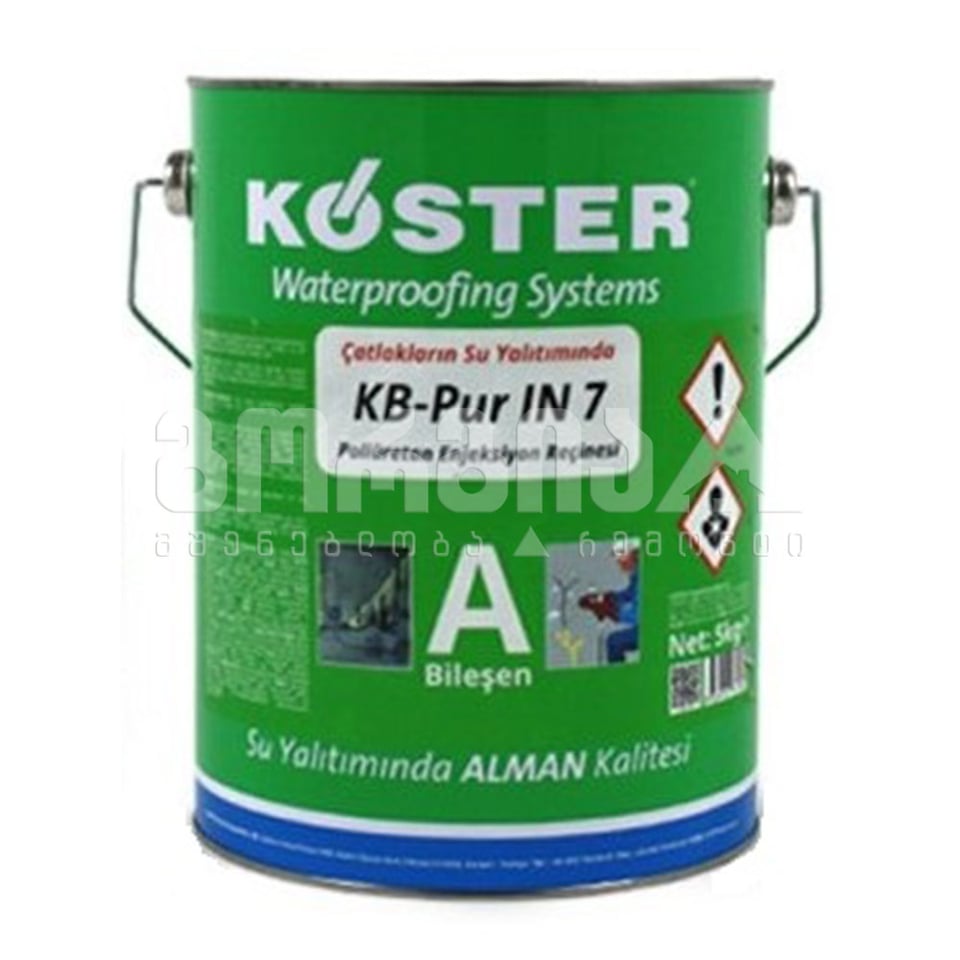 საინჟექციო ქაფი A კომპ. 5 კგ KOSTER KB-Pur IN 7