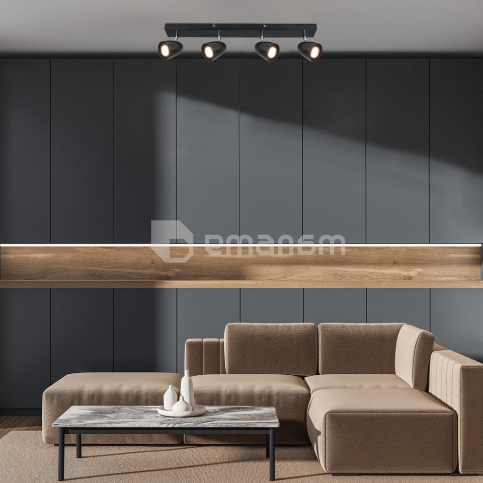 სპოტი Rabalux Perico 4 GU10 h150 L600 შავი