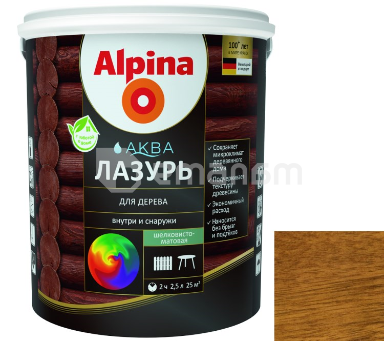 ლაჟვარდი-გელი ხისთვის მქრქალი Alpina მაჰაგონი 2.5 ლ