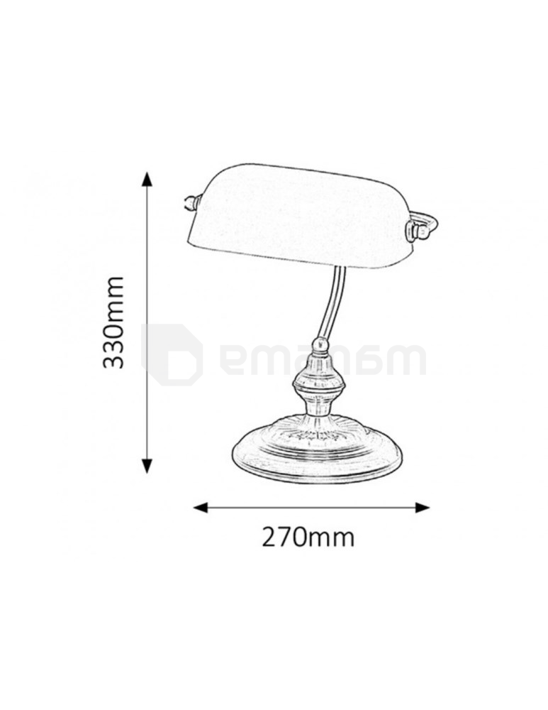 მაგიდის სანათი Rabalux Banktable E27 60W ბრინჯაოსფერი 4038