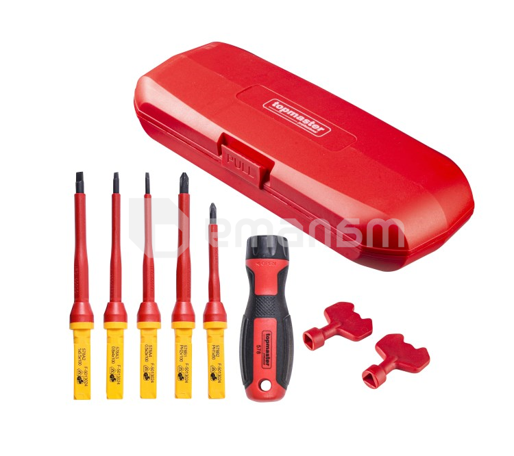 სახრახნისის კომპლექტი Topmaster 1000V 8 ც