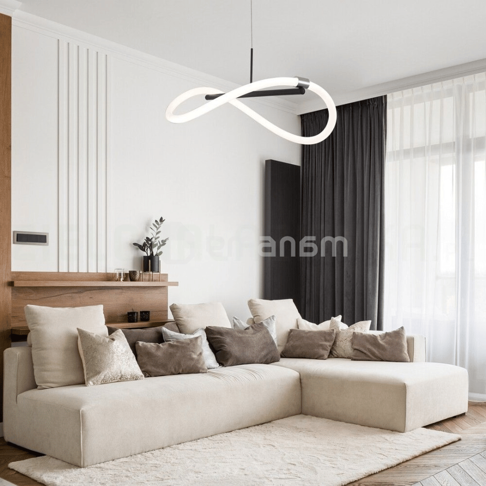 საკიდი Rabalux Serena LED 15W 4000K h1500 L450 შავი თეთრი