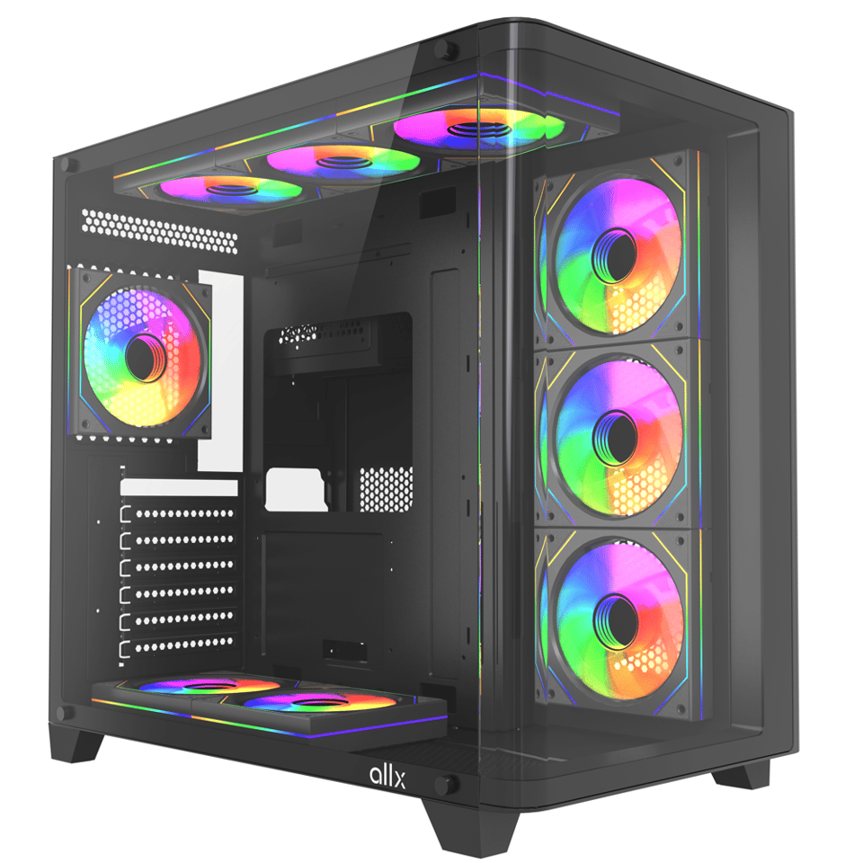 ქეისი ALLX AX-G2731, Computer Case, ATX, MATX, ITX, USB3.0, USB1.0x2, HD AUDIO, Black