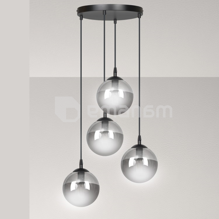 საკიდი EMIBIG Cosmo Premium 4 E14 4x MAX 40W შავი გრაფიტი