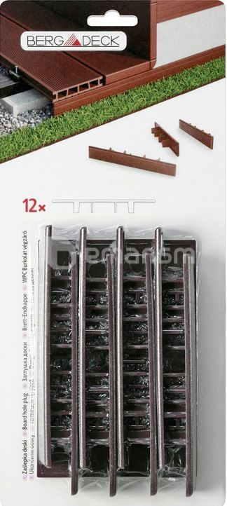საცობი ტერასის ფიცრის Bergdeck BDZD03 კაკალი 150x25 მმ 12 ც