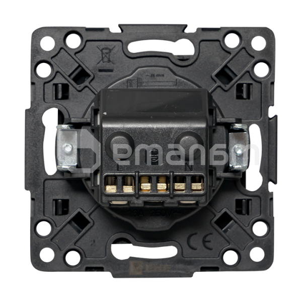 როზეტი EKF 1 84x84 დამიწებით ჩარჩოს გარეშე