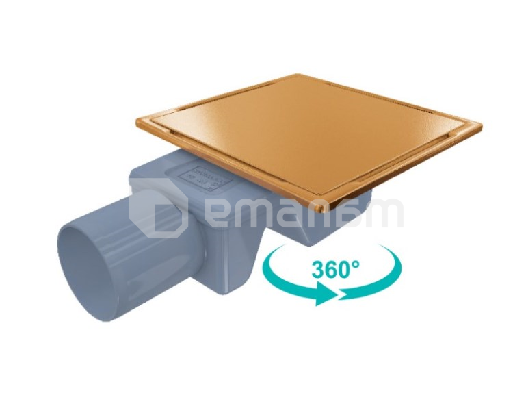 საშხაპე ტრაპი  Dushal BS-49710G Gold 10x10 სმ