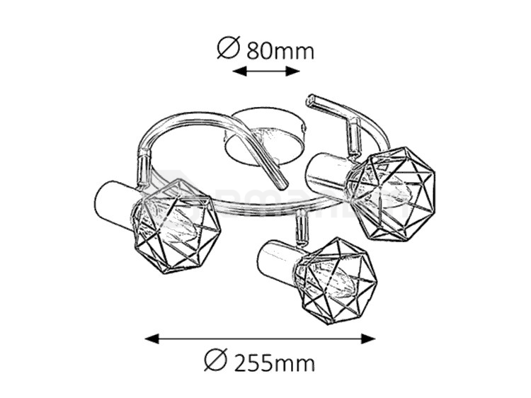 სანათი სპოტი Rabalux Odin 6884 E14 3x MAX 40W