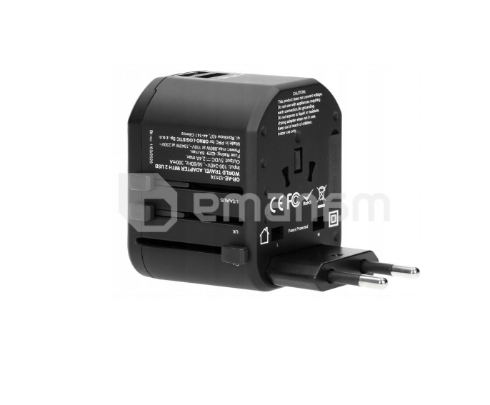დამტენი უნივერსალური ORNO 2.4A 5V USB GOWORLD
