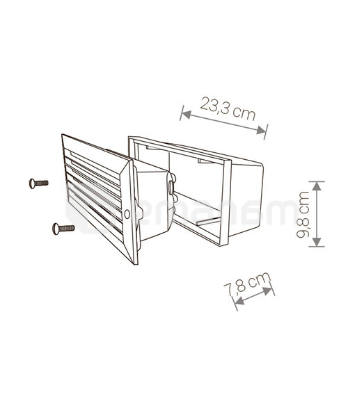 ჩასაშენებელი გარე სანათი NOWODVORSKI ASSAM 4453 1 x E27 max 18W