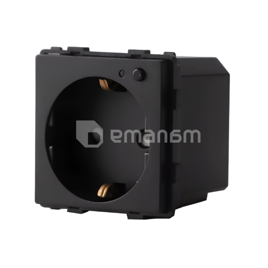 როზეტი ჩარჩოს გარეშე Socket Elegant დამიწებით და შტორებით 16A Wireless Wi-Fi ნაცრისფერი