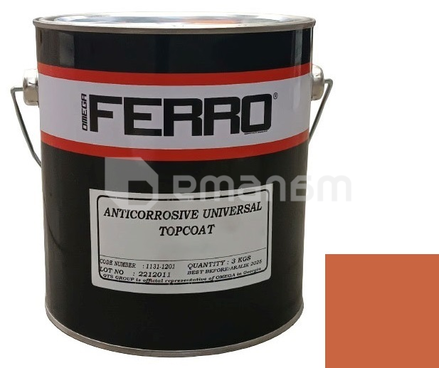 ლითონის ანტიკოროზიული საღებავი Ferro 3:1 პრიალა ნარინჯისფერი 3 კგ