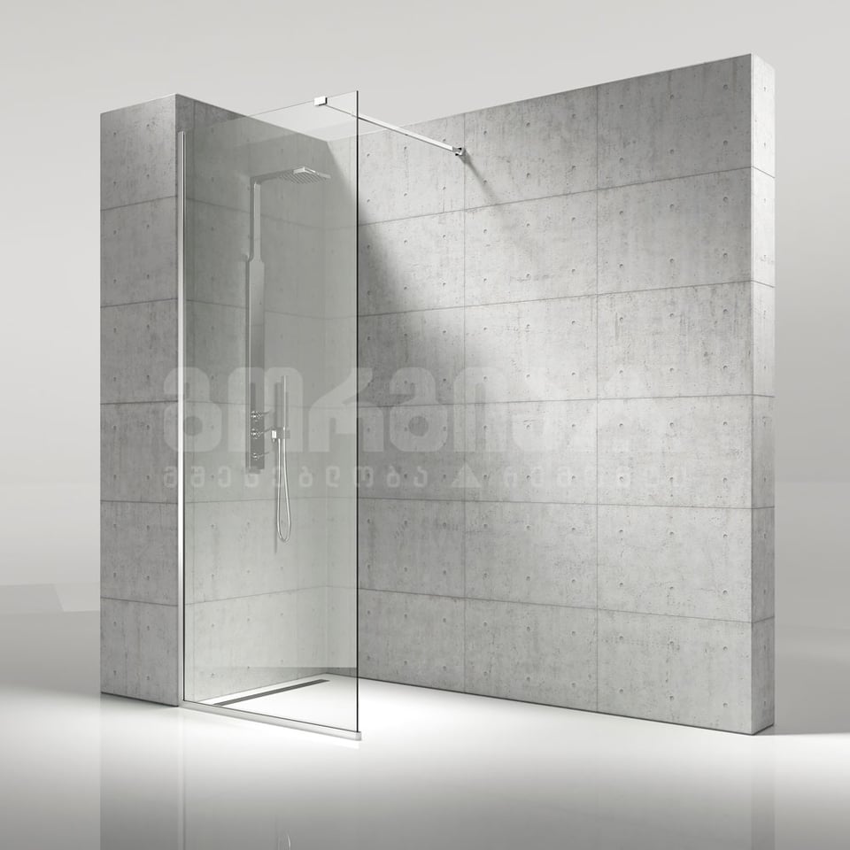 საშხაპე მინა WALK IN 90*190სმ  D110A (8მმ)