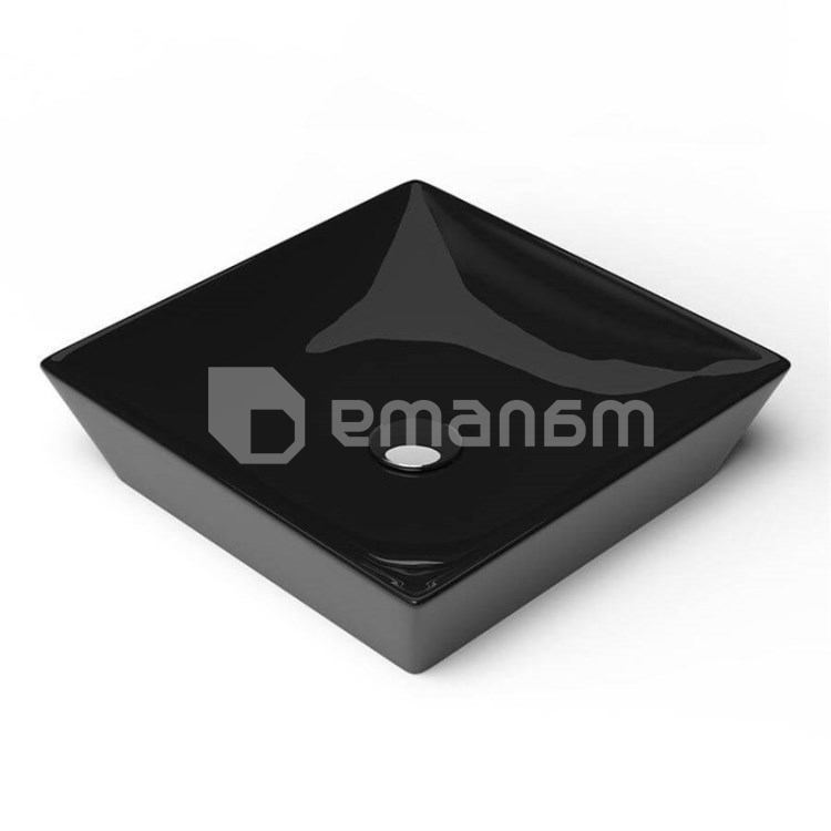 ხელსაბანი დასადები Lucco Decente 40 სმ შავი