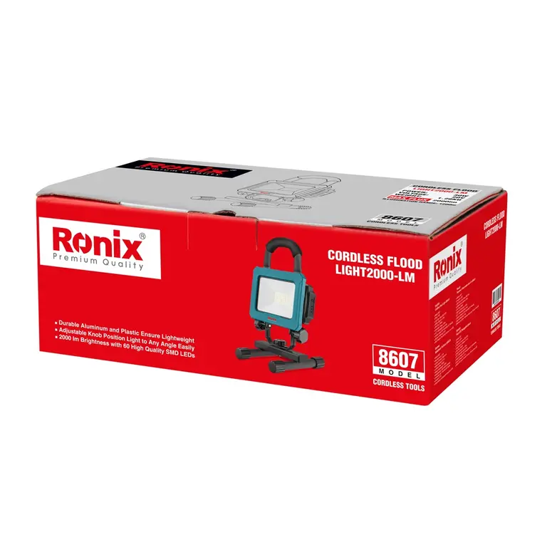 უსადენო პროჟექტორი Ronix-8607 20v 150-200 ლუმენი
