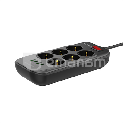 დამაგრძელებელი LDNIO SE6403 6 2მ 4 USB-А დამცავი