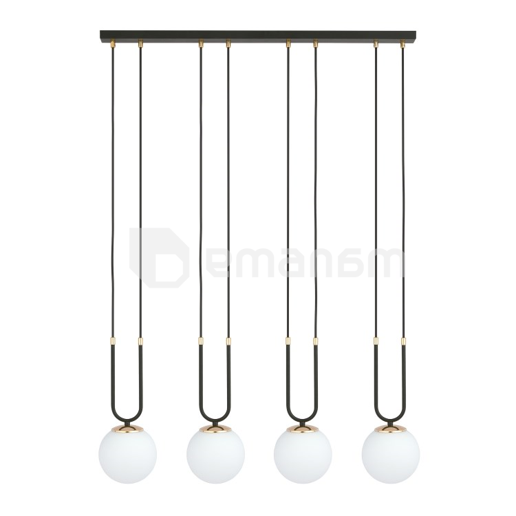 საკიდი EMIBIG GLAM 4 E14 4x MAX 40W BLACK OPAL