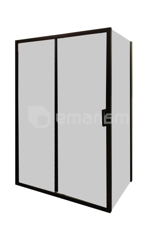 საშხაპე შუშა შავი პროფილებით კვადრატული Blackline Monreal 80/120/190-5მმ