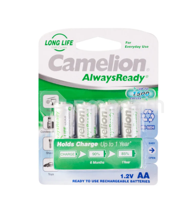 დასატენი ელემენტი Camelion AA 1000mAh 4 ც.