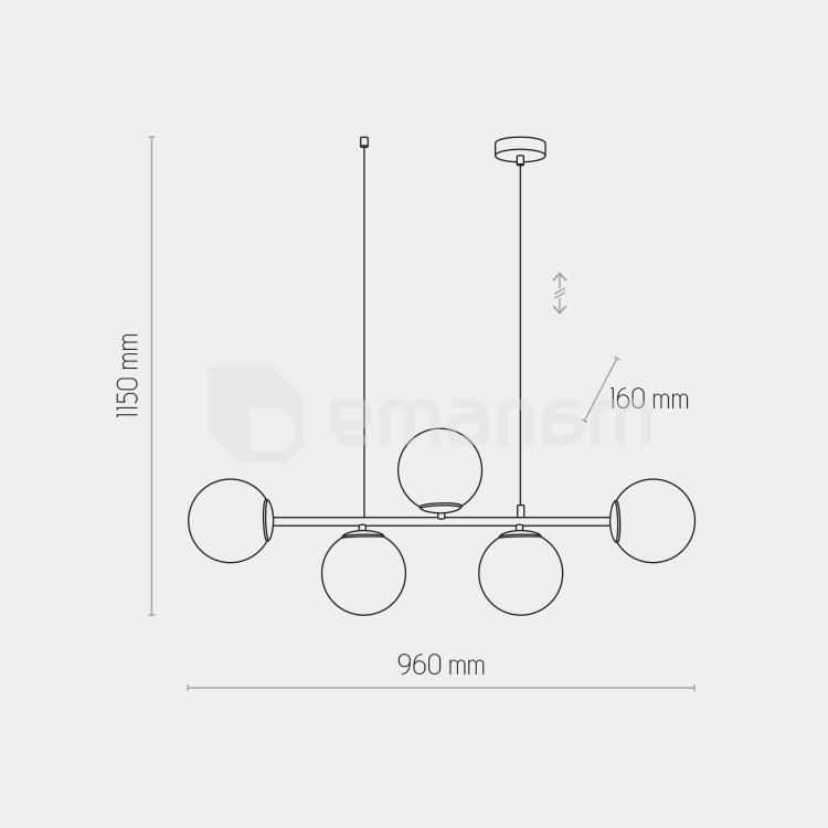 ჭაღი TK-LIGHTING 5 CELESTE 6219