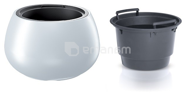 პლასტმასის ქოთანი DBHEK400 S449 თეთრი