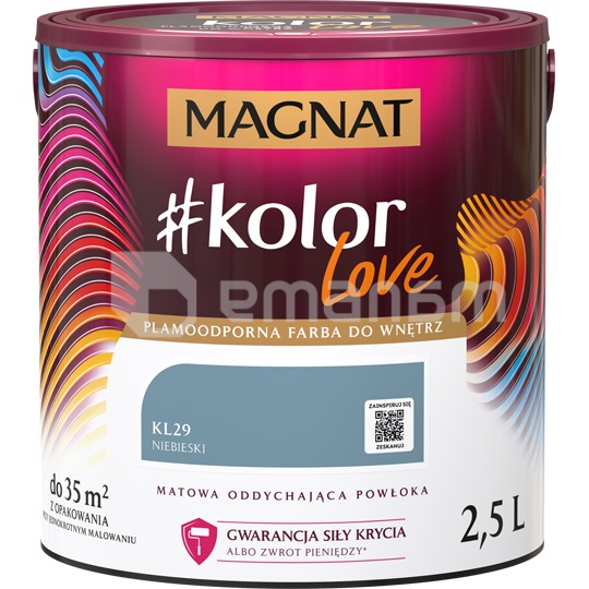 საღებავი ინტერიერის Magnat Kolor Love 2.5 ლ KL29 ცისფერი
