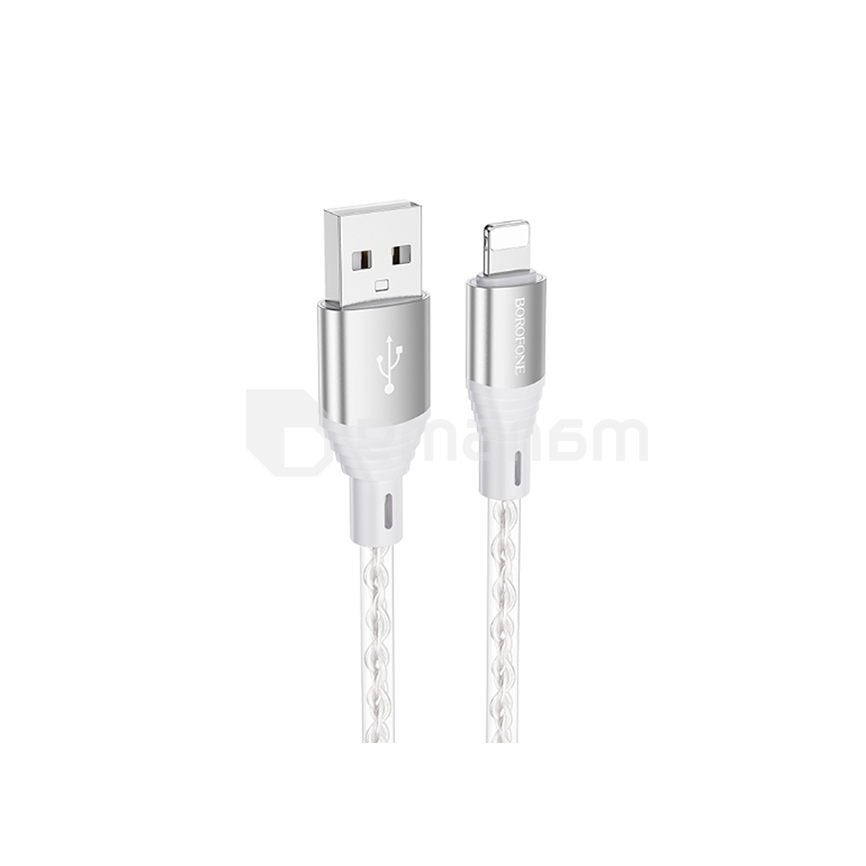 მობილური ტელეფონის დამტენი სადენი Borofone USB-A Lightning 1მ 2.4А