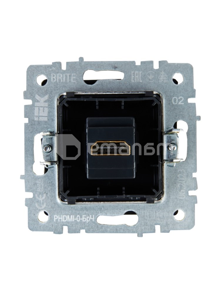 როზეტი IEK BRITE HDMI РHDMI-0-БрЧ შავი