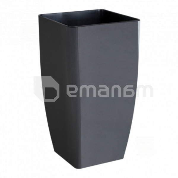 ქოთანი პლასტმასის Aleana Kvadro 27x27x51სმ გრანიტი