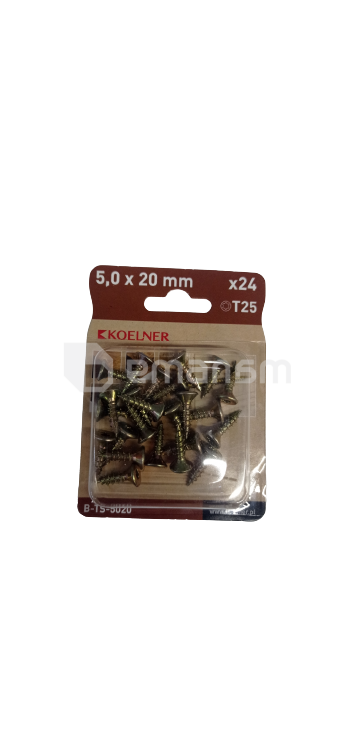 სჭვალი ხის მაგარი ზედაპირი Koelner 5x20მმ 24 ც B-TS-5020  ბლისტი