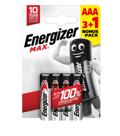 ელემენტი Energizer AAA CHP4 3+1 Max Alk