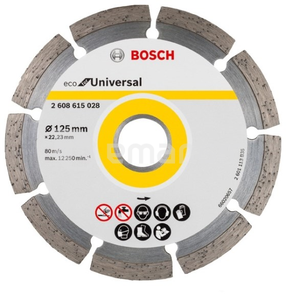 ალმასის დისკი უნივერსალური Bosch Eco for Universal 125x22.23 მმ