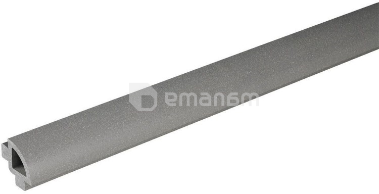 კუთხე ნახევრად მრგვალი Bergdeck BDC001 ანტრაციტი 32x32x2400 მმ