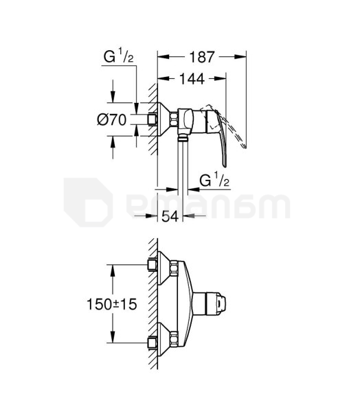 შემრევი საშხაპის Grohe Start 32279001