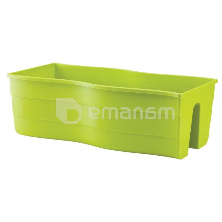 პლასტმასის ქოთანი ყვავილებისთვის FORM PLASTIC Wave railing pot 2489-042 Ø660 ფსტისფერი