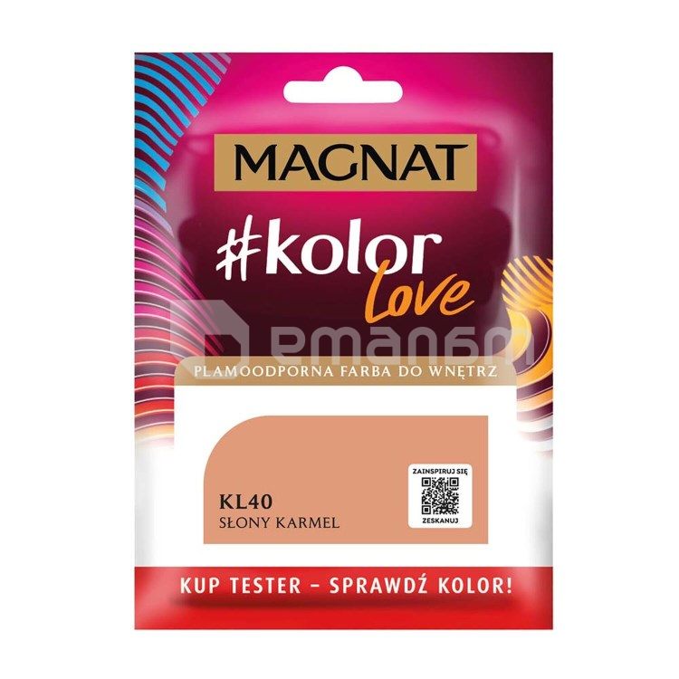 საღებავი-ტესტი ინტერიერის Magnat Kolor Love 25 მლ KL40 მარილიანი კარამელი