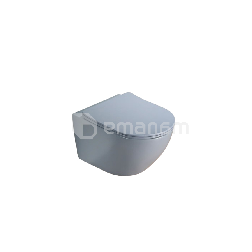 დასაკიდი უნიტაზი Pate B2342MHL Rimless Matt Dusty ლურჯი