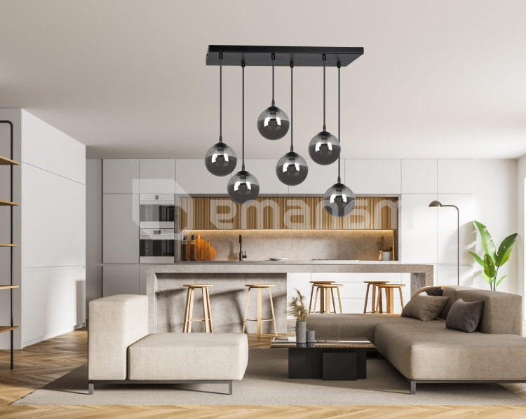 საკიდი EMIBIG Cosmo 6 E14 6x MAX 40W შავი გრაფიტი