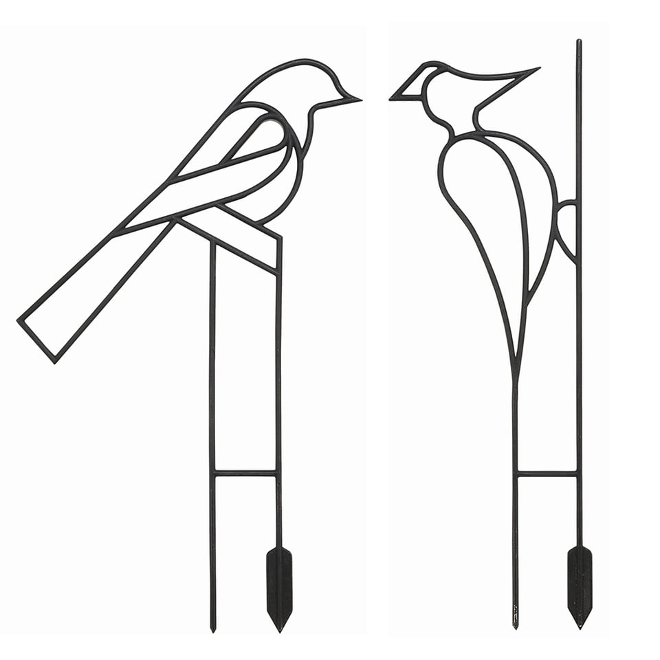 მცენარის საყრდენი Lamela Bird plant supports - black H-45