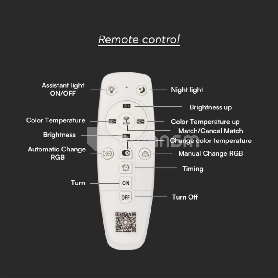 ჭაღი LED V-TAC 75W 6500Lm თეთრი IP20 VT-7734 23397