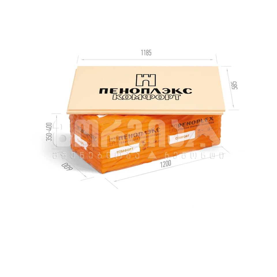 თბოსაიზოლაციო ფილა 50x585x1185 მმ (4,85 მ2) PENOPLEX COMFORT