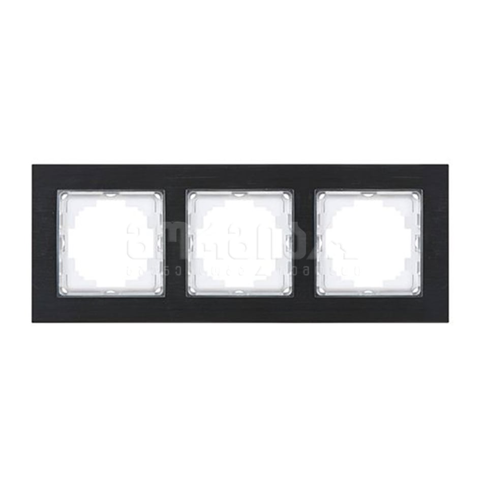 მინის სამიანი ჩარჩო alegra black - 25BL0093