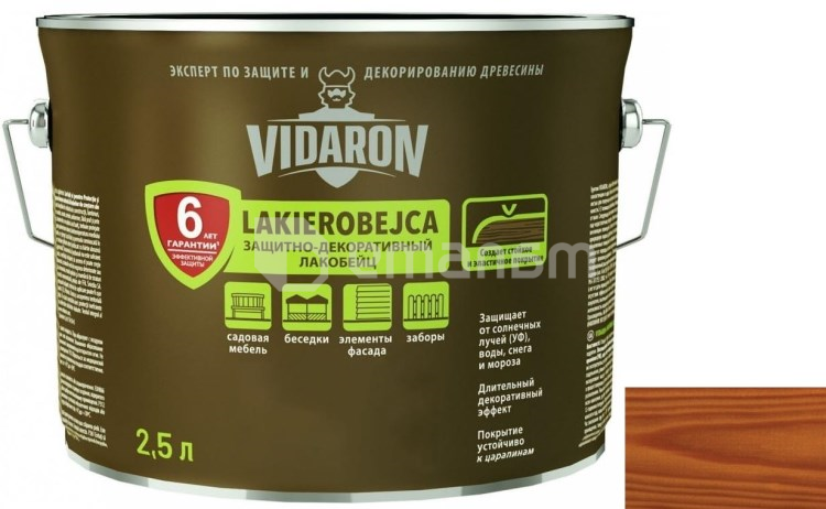 გასაჟღენთი ხის Vidaron Lakobeyc 2.5 ლ L05 ბუნებრივი ტექი