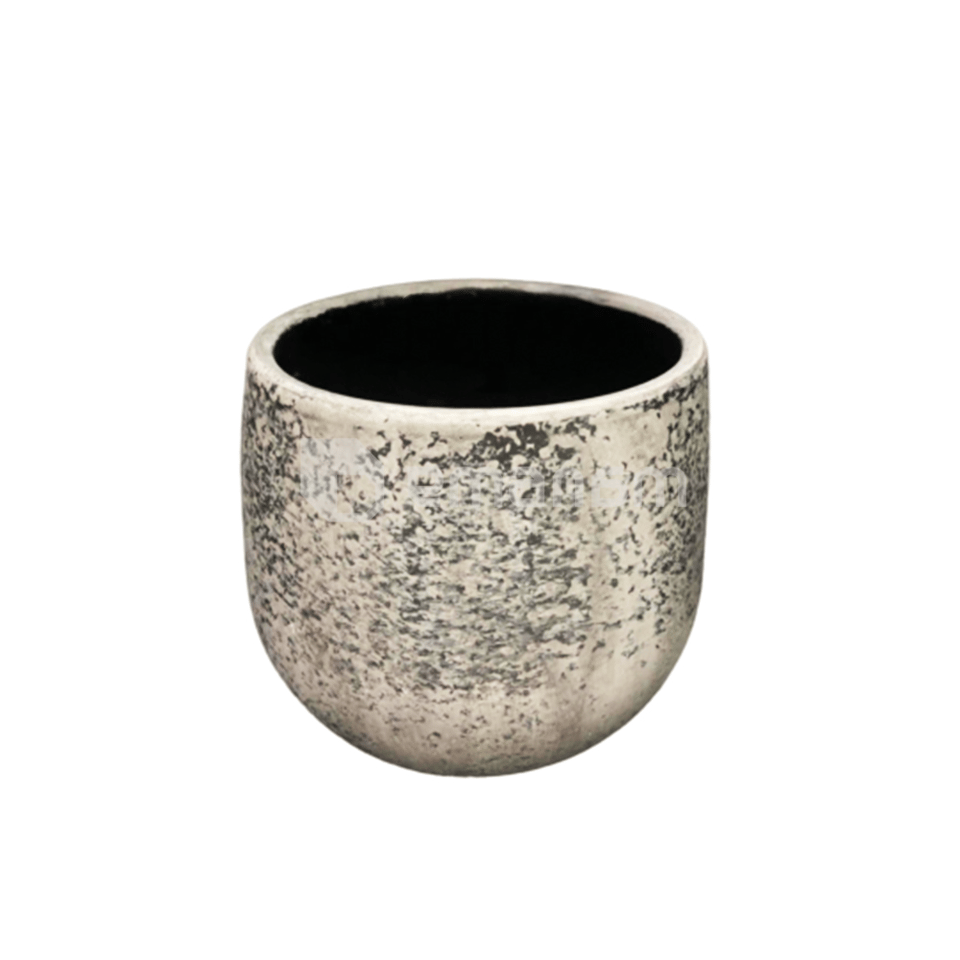 კერამიკული ქოთანი Giovanni pot round grey green rust 3 assorted h12xd14სმ