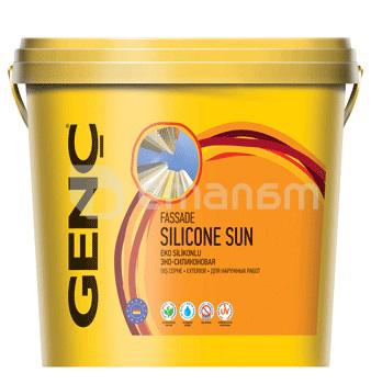 ექსტერიერის საღებავი სილიკონის Genc Silicone Sun 2.5 ლ