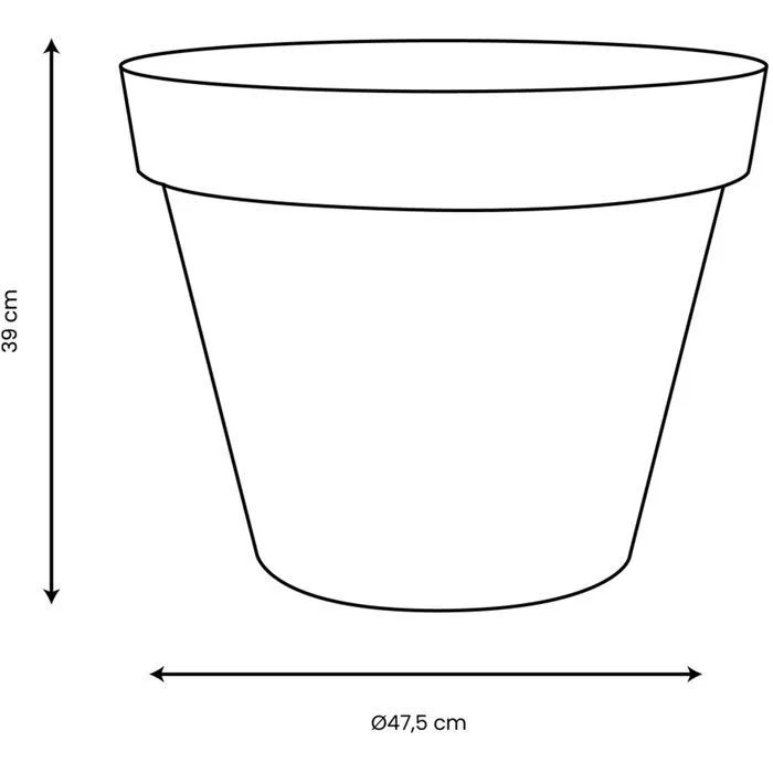 ქოთანი პლასტმასის EDA POT TOSCANE 47.5x39 სმ 43 L