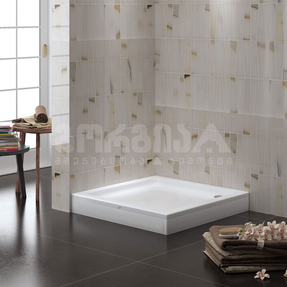 საშხაპის ძირი VELA BANYO 90*90*17 ოთხკუთხედი